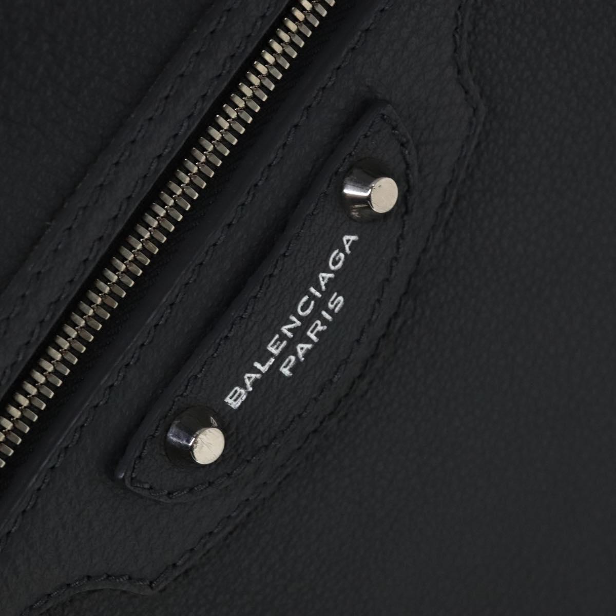 BALENCIAGA Carry case Leather Gray 235225 Auth ac3540