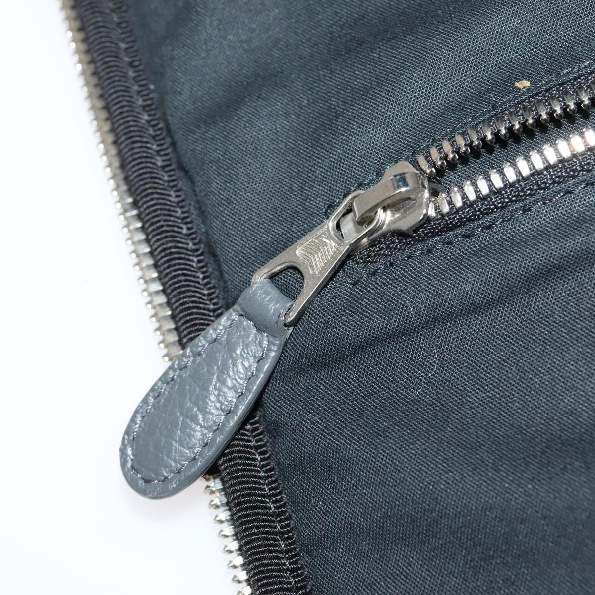 BALENCIAGA Carry case Leather Gray 235225 Auth ac3540