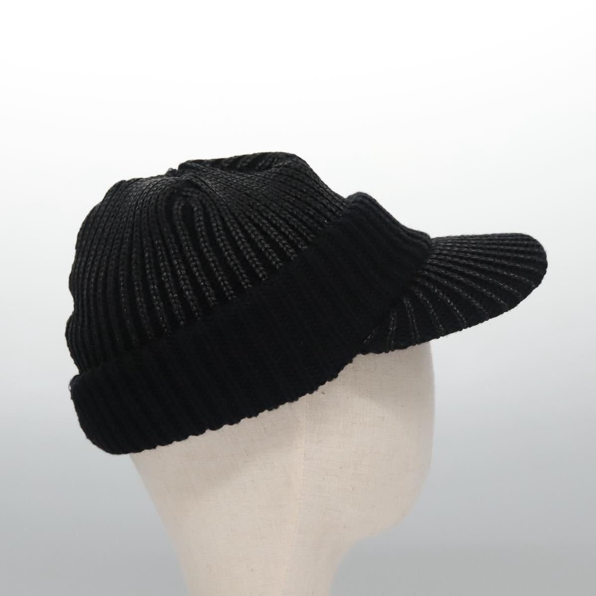 Christian Dior Cap Wool Black Auth ac3556V