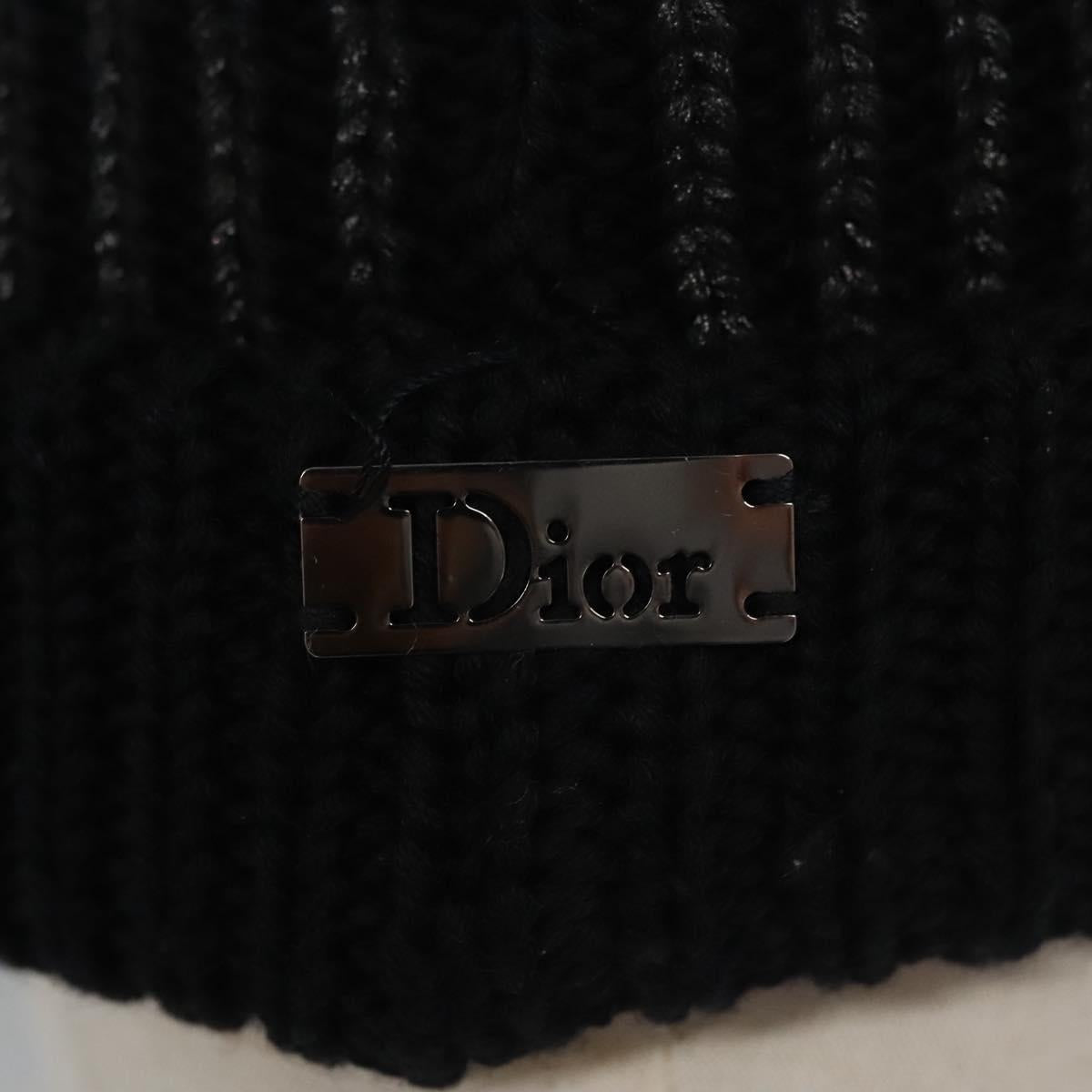 Christian Dior Cap Wool Black Auth ac3556V