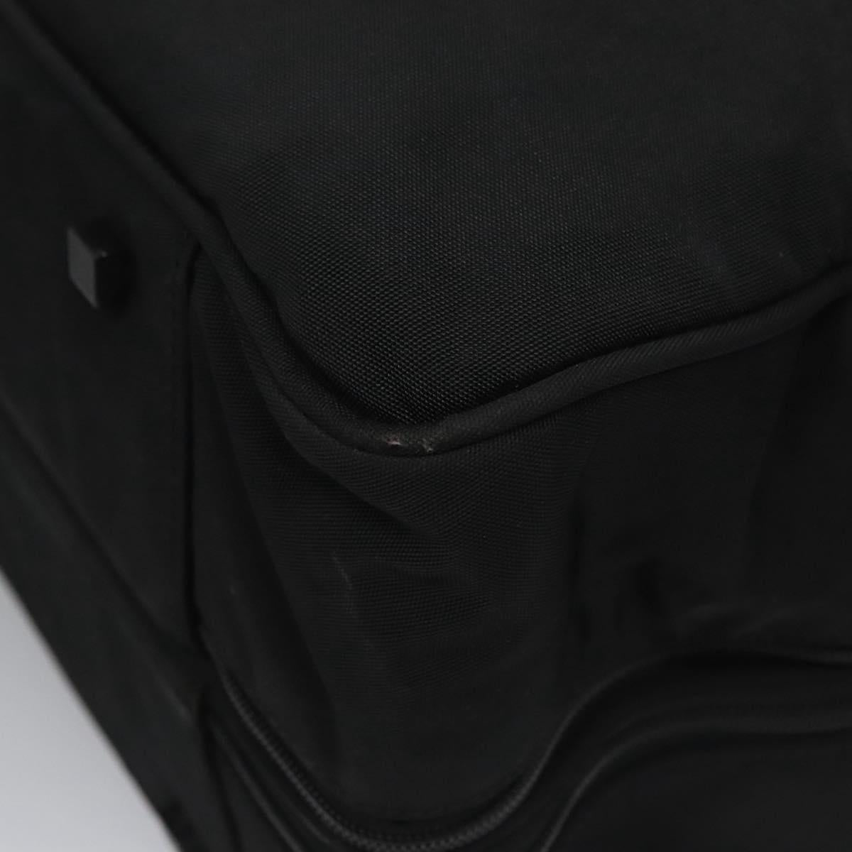 GUCCI Boston Bag Nylon Black Silver 012 0393 12 001553 Auth ac3569