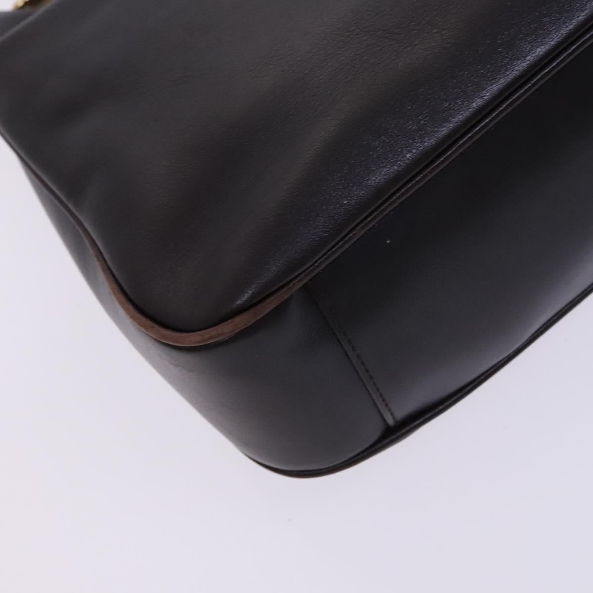 GUCCI Bamboo Hand Bag Leather 2way Brown Gold 001 1705 1638 Auth ac3599