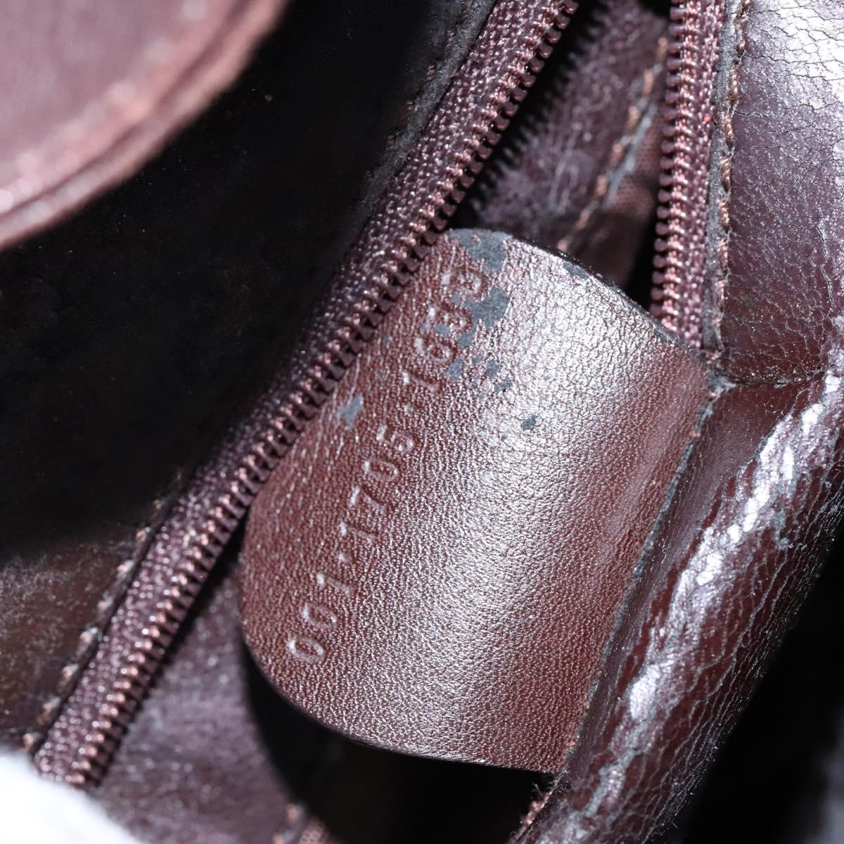 GUCCI Bamboo Hand Bag Leather 2way Brown Gold 001 1705 1638 Auth ac3599