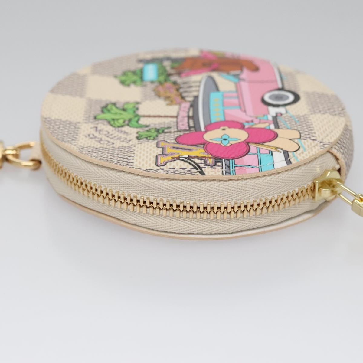 LOUIS VUITTON Damier Azur Vivienne Porte Monnaie Ron Coin N60493 LV Auth ac3633