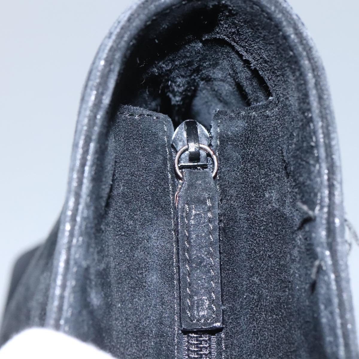 GUCCI Hand Bag Suede Black 002 2113 0475 Auth ac3642