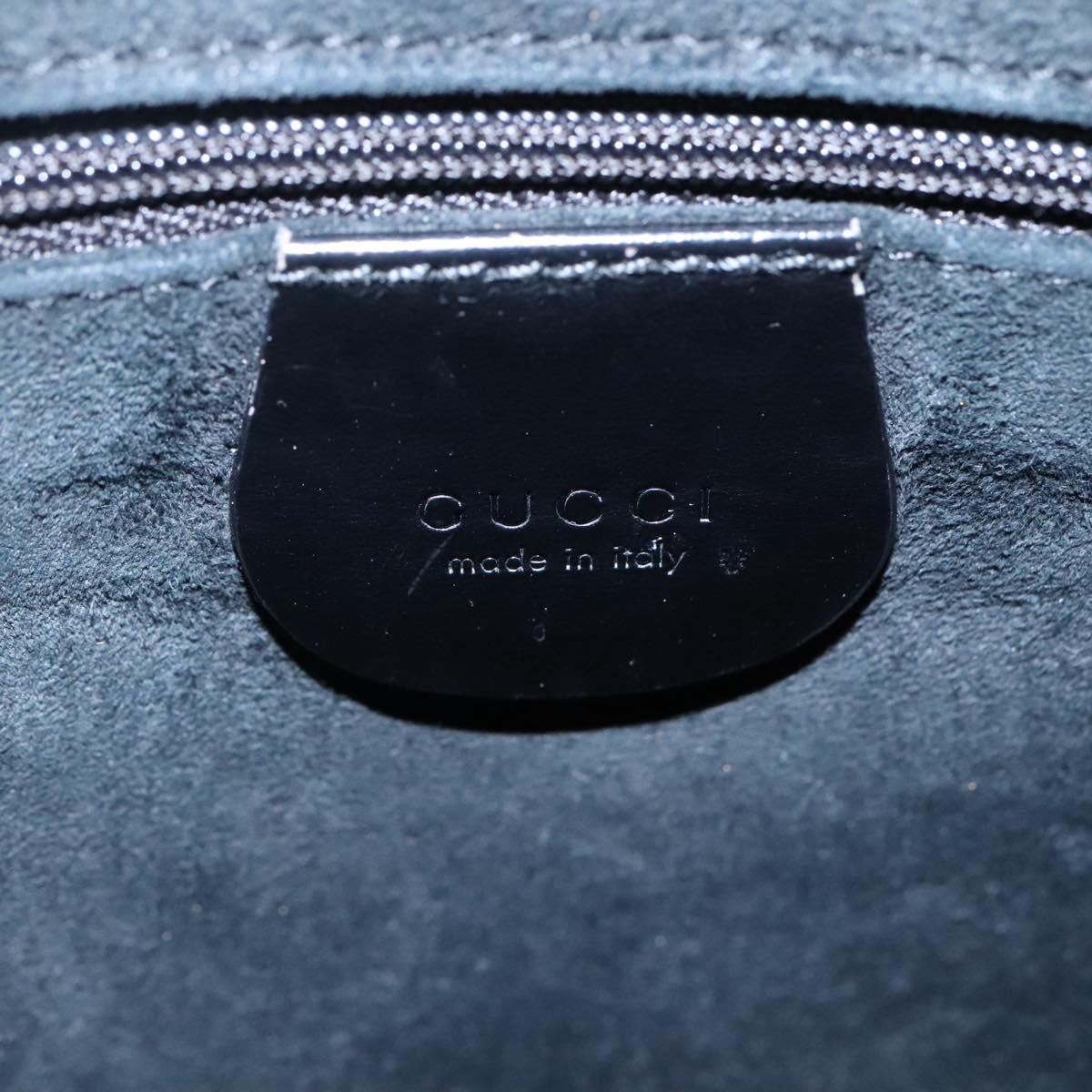 GUCCI Hand Bag Suede Black 002 2113 0475 Auth ac3642