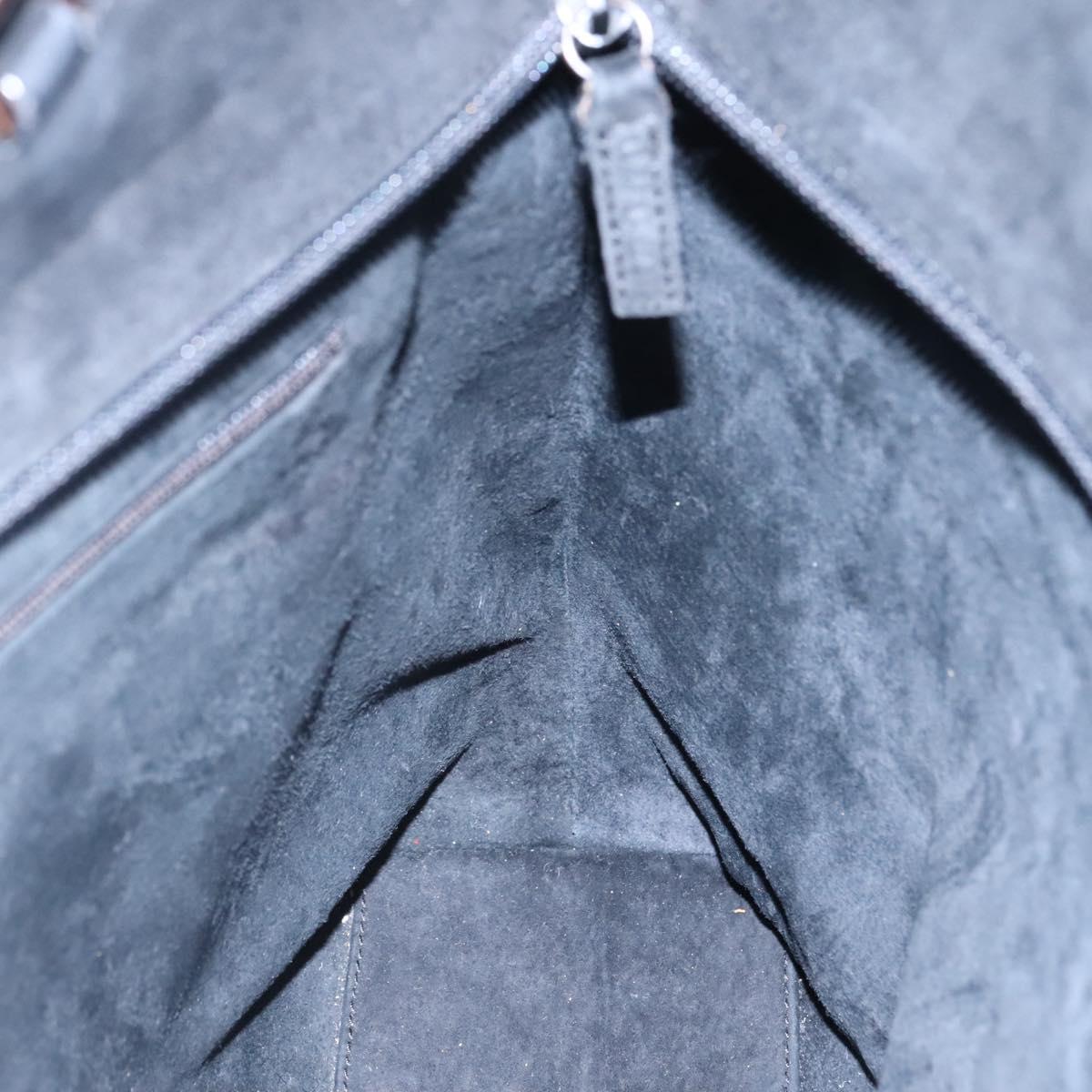 GUCCI Hand Bag Suede Black 002 2113 0475 Auth ac3642