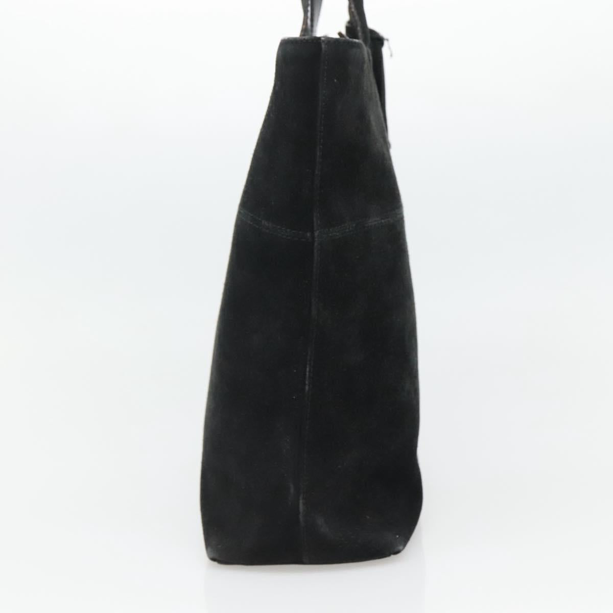 GUCCI Hand Bag Suede Black 002 2113 0475 Auth ac3642