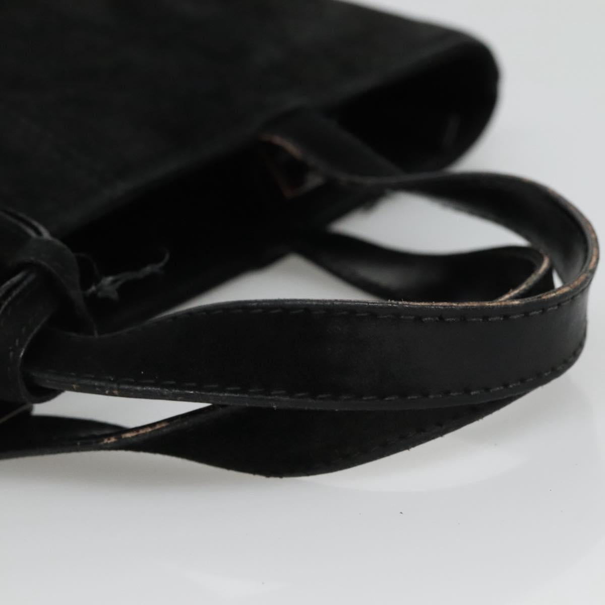 GUCCI Hand Bag Suede Black 002 2113 0475 Auth ac3642