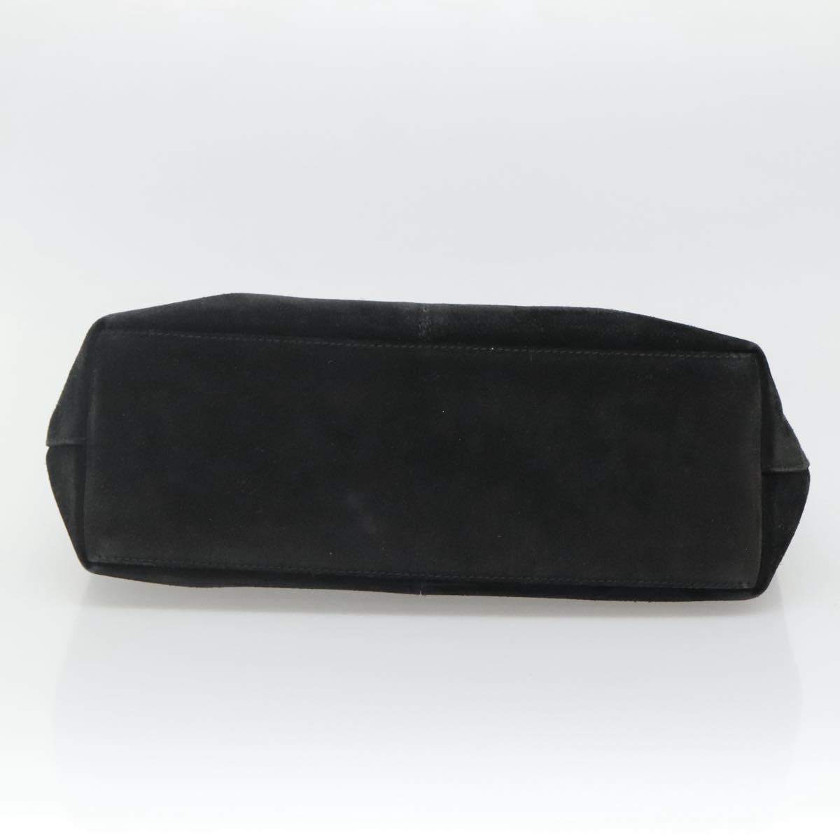 GUCCI Hand Bag Suede Black 002 2113 0475 Auth ac3642