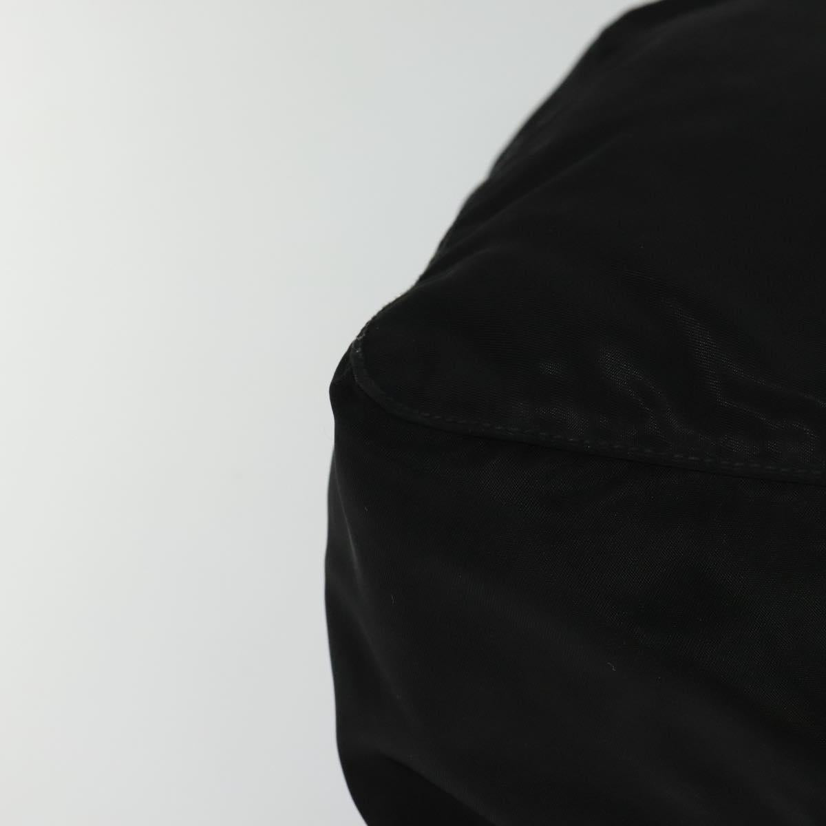 PRADA Hand Bag Nylon Black Silver Auth ac3668