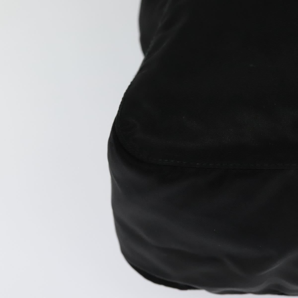 PRADA Hand Bag Nylon Black Silver Auth ac3668