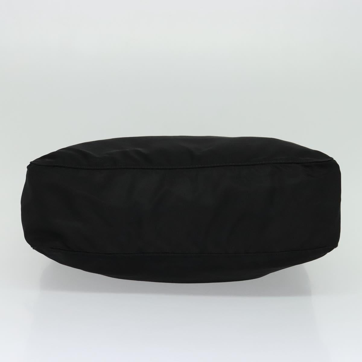 PRADA Hand Bag Nylon Black Silver Auth ac3668