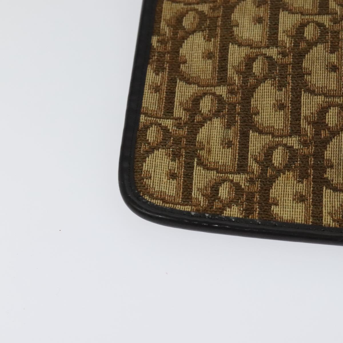 Christian Dior Trotter Canvas Shoulder Bag Brown Auth ac3674