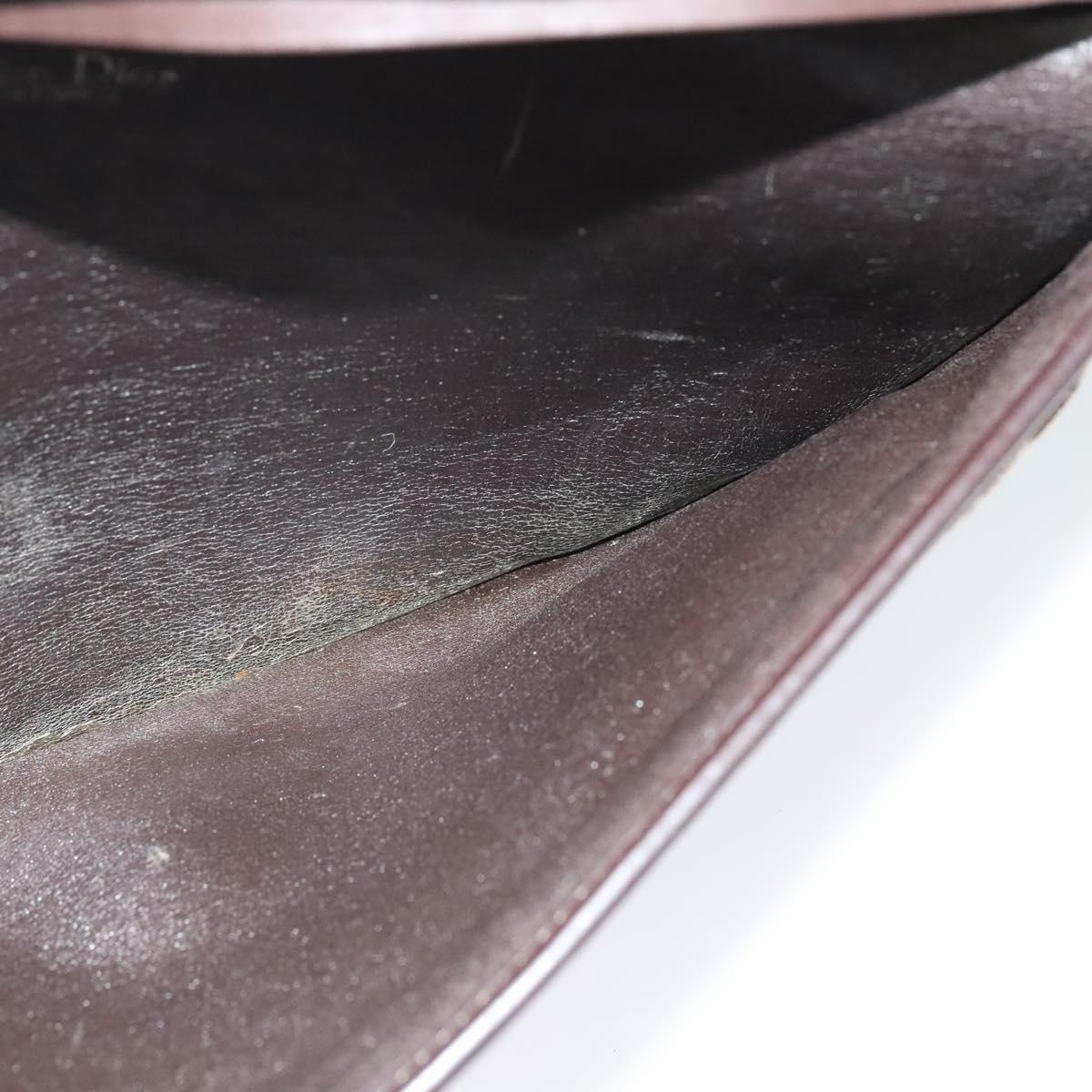 Christian Dior Trotter Canvas Shoulder Bag Brown Auth ac3674