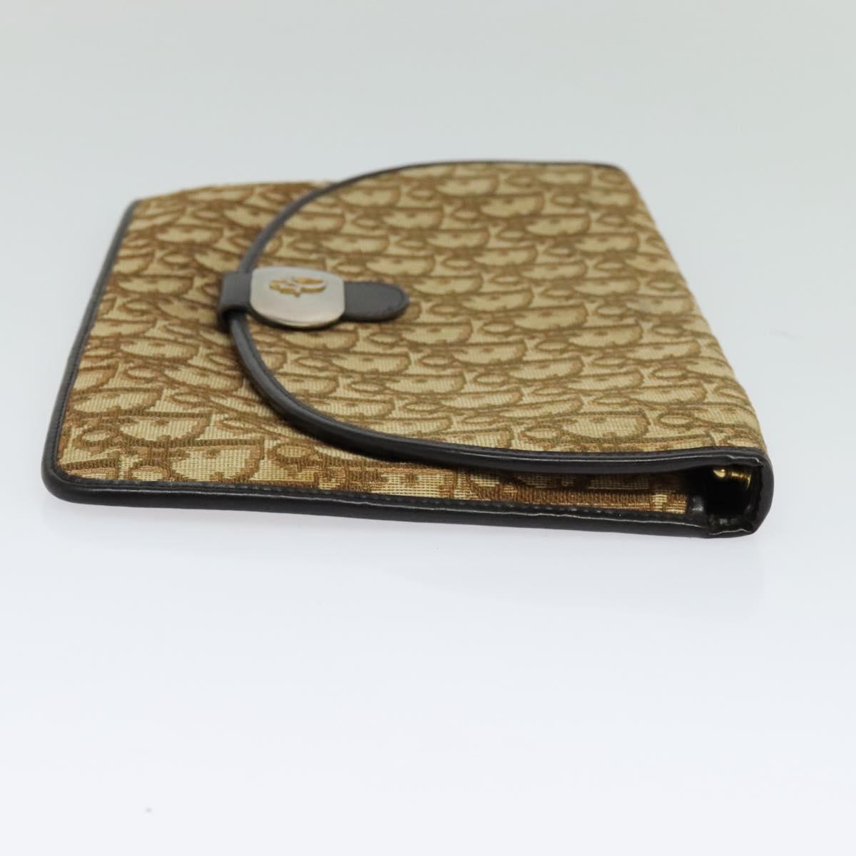 Christian Dior Trotter Canvas Shoulder Bag Brown Auth ac3674