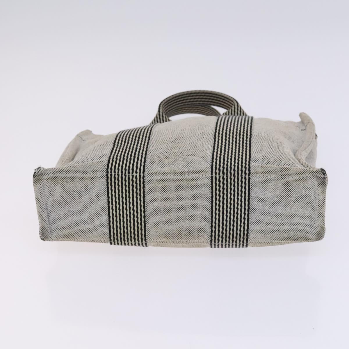 HERMES Fourre Tout Tote Bag Canvas 3Set Black Gray Auth ac3701