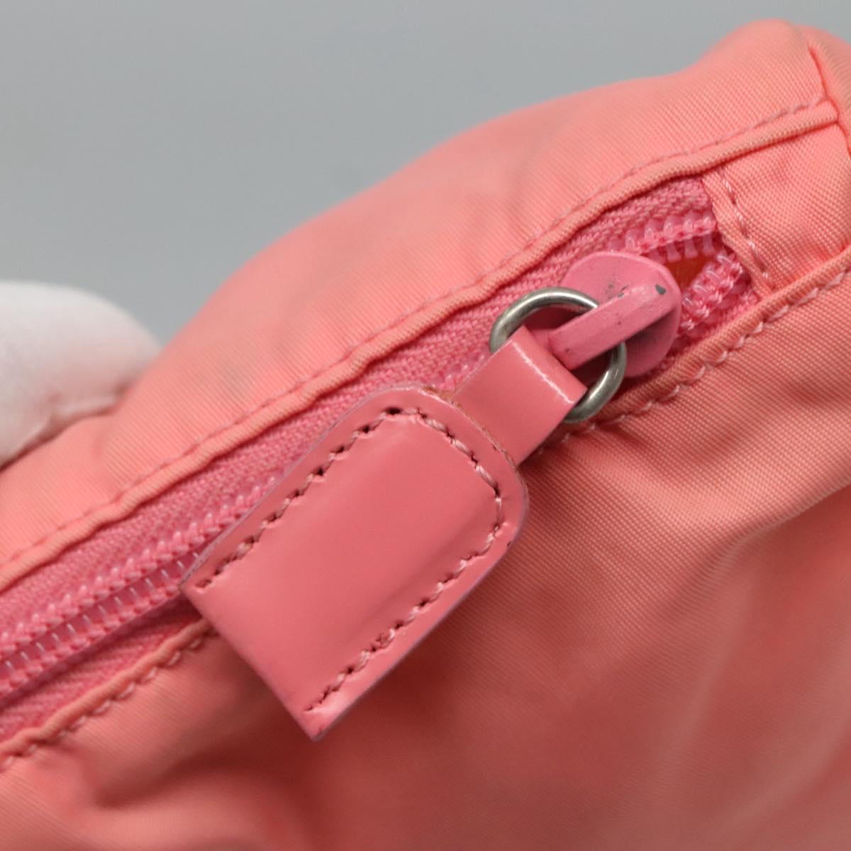 PRADA Pouch Nylon Pink Auth ac3705