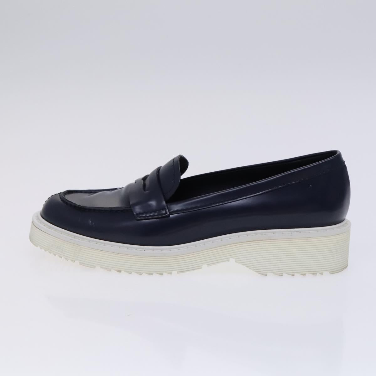PRADA Sports Loafers shoes Leather Navy Auth ac3709