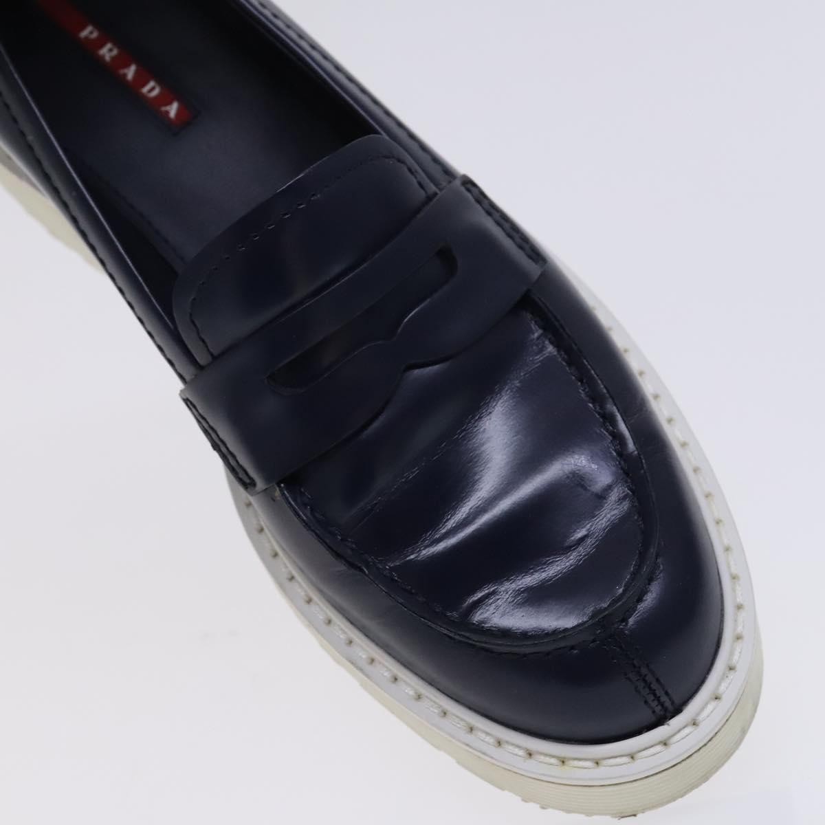 PRADA Sports Loafers shoes Leather Navy Auth ac3709