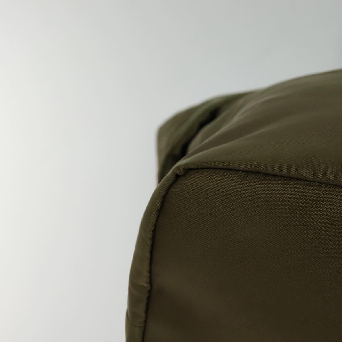 PRADA Hand Bag Nylon 2way Khaki Auth ac3713