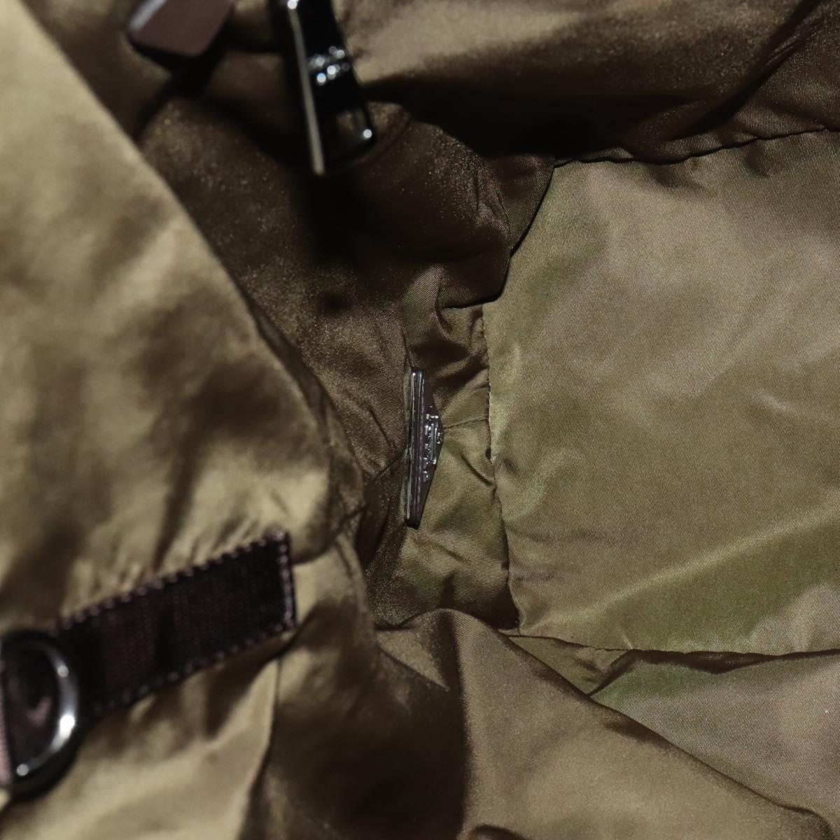 PRADA Hand Bag Nylon 2way Khaki Auth ac3713