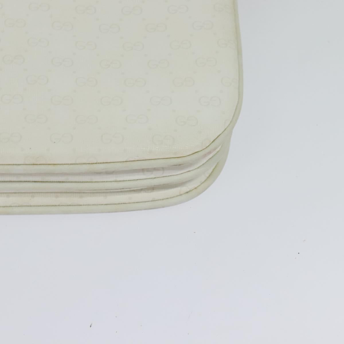 GUCCI Micro GG Supreme Shoulder Bag PVC White Gold 004 106 0024 Auth ac3716