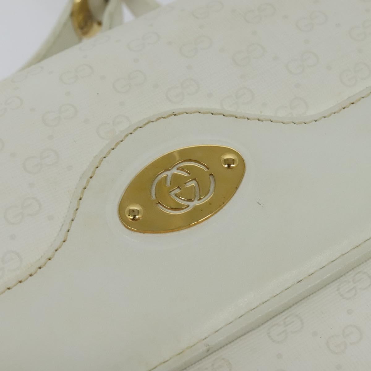 GUCCI Micro GG Supreme Shoulder Bag PVC White Gold 004 106 0024 Auth ac3716