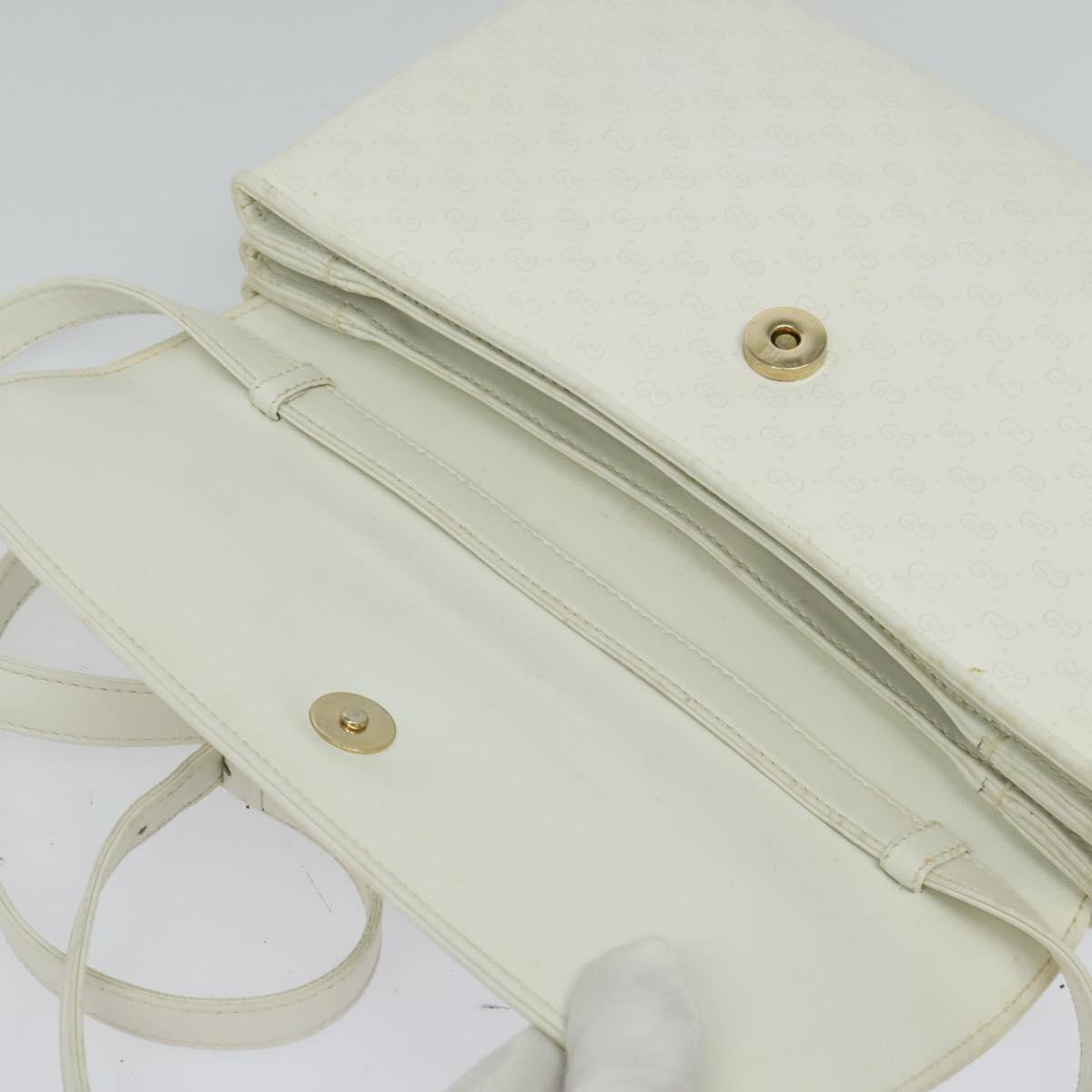 GUCCI Micro GG Supreme Shoulder Bag PVC White Gold 004 106 0024 Auth ac3716