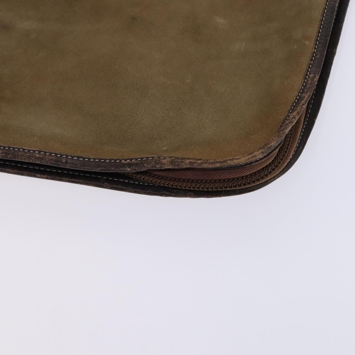 LOEWE Anagram Garment Cover Suede Beige Auth ac3727