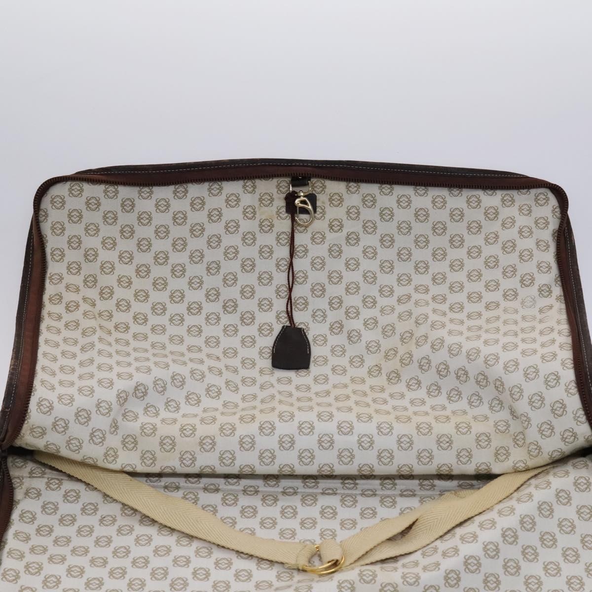 LOEWE Anagram Garment Cover Suede Beige Auth ac3727