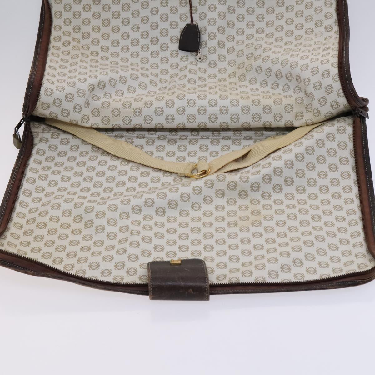 LOEWE Anagram Garment Cover Suede Beige Auth ac3727