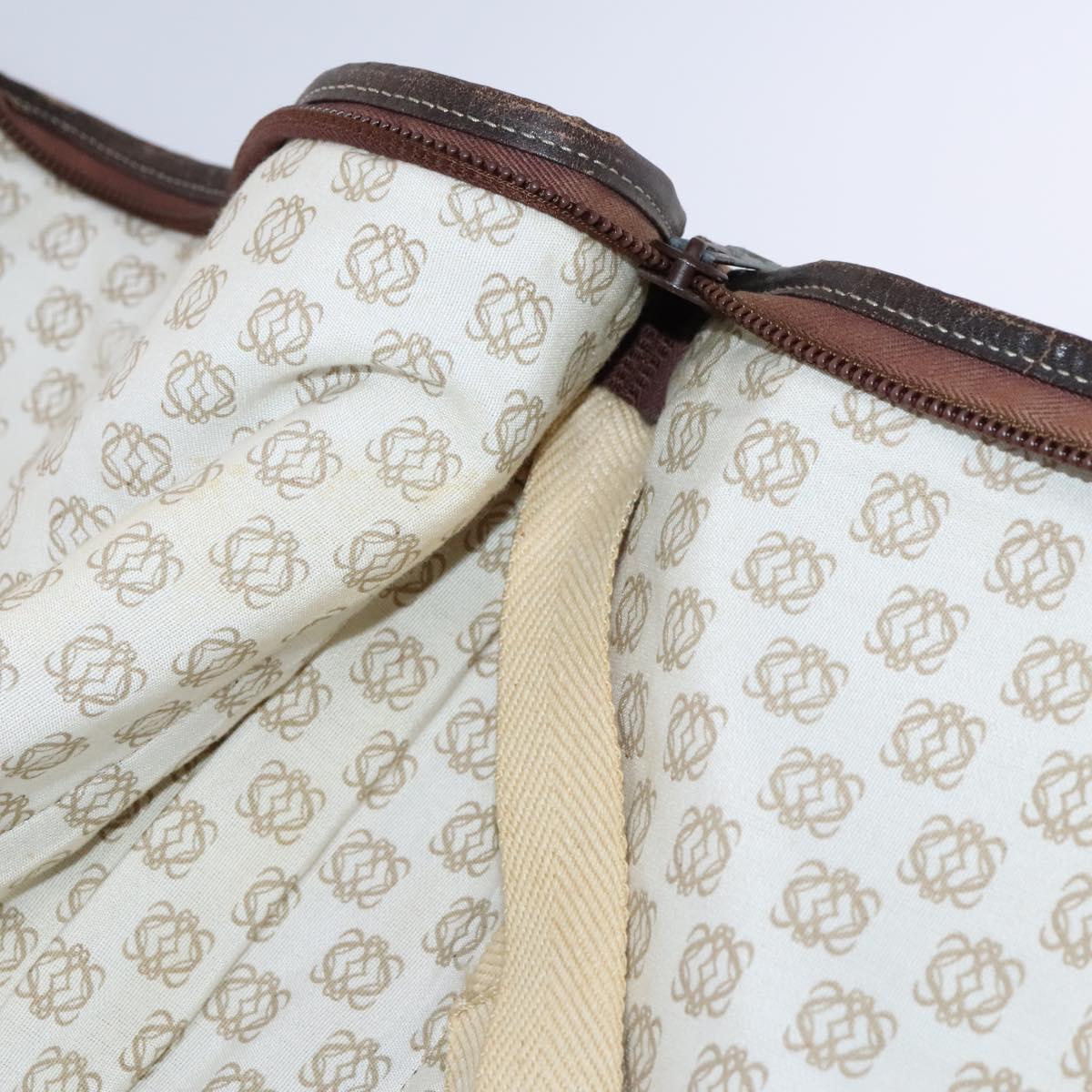 LOEWE Anagram Garment Cover Suede Beige Auth ac3727