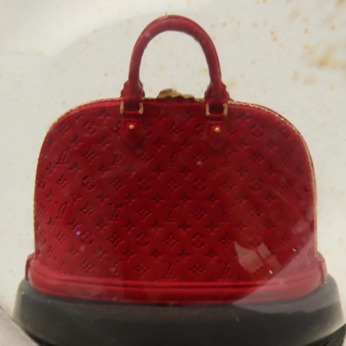 LOUIS VUITTON Snow Globe Alma VIP Limited Clear Red LV Auth ac3729