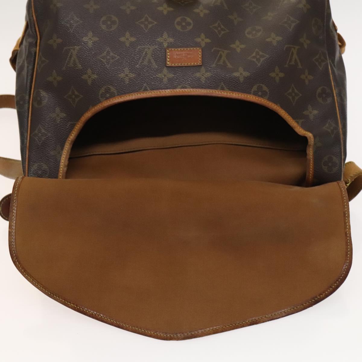 LOUIS VUITTON Monogram Saumur 35 Shoulder Bag M42254 LV Auth ac3749
