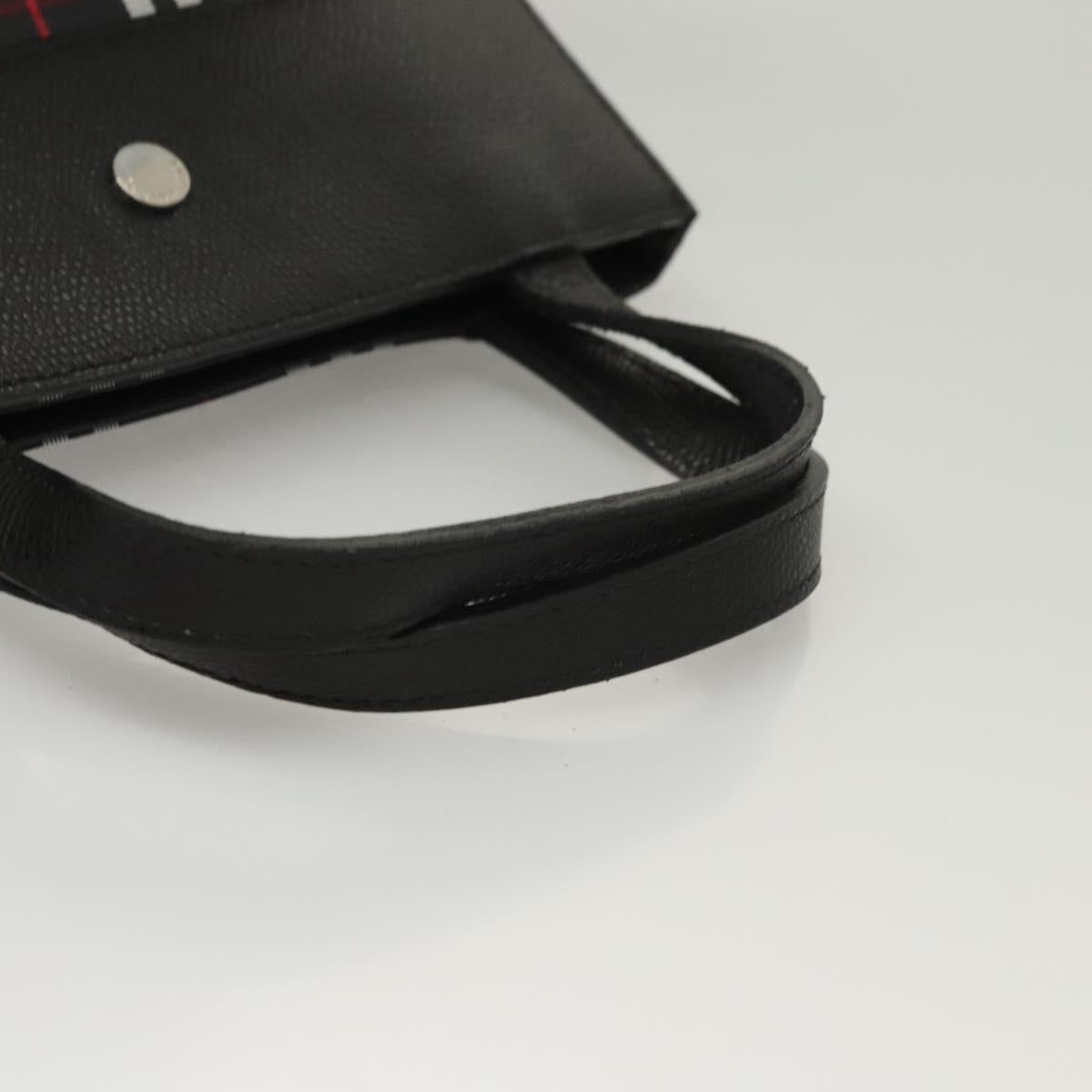 BURBERRY Nova Check Hand Bag Nylon Black Auth ac3761