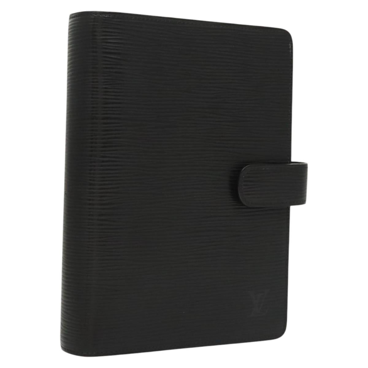 LOUIS VUITTON Epi Agenda MM Day Planner Cover Black R20042 LV Auth ac3764