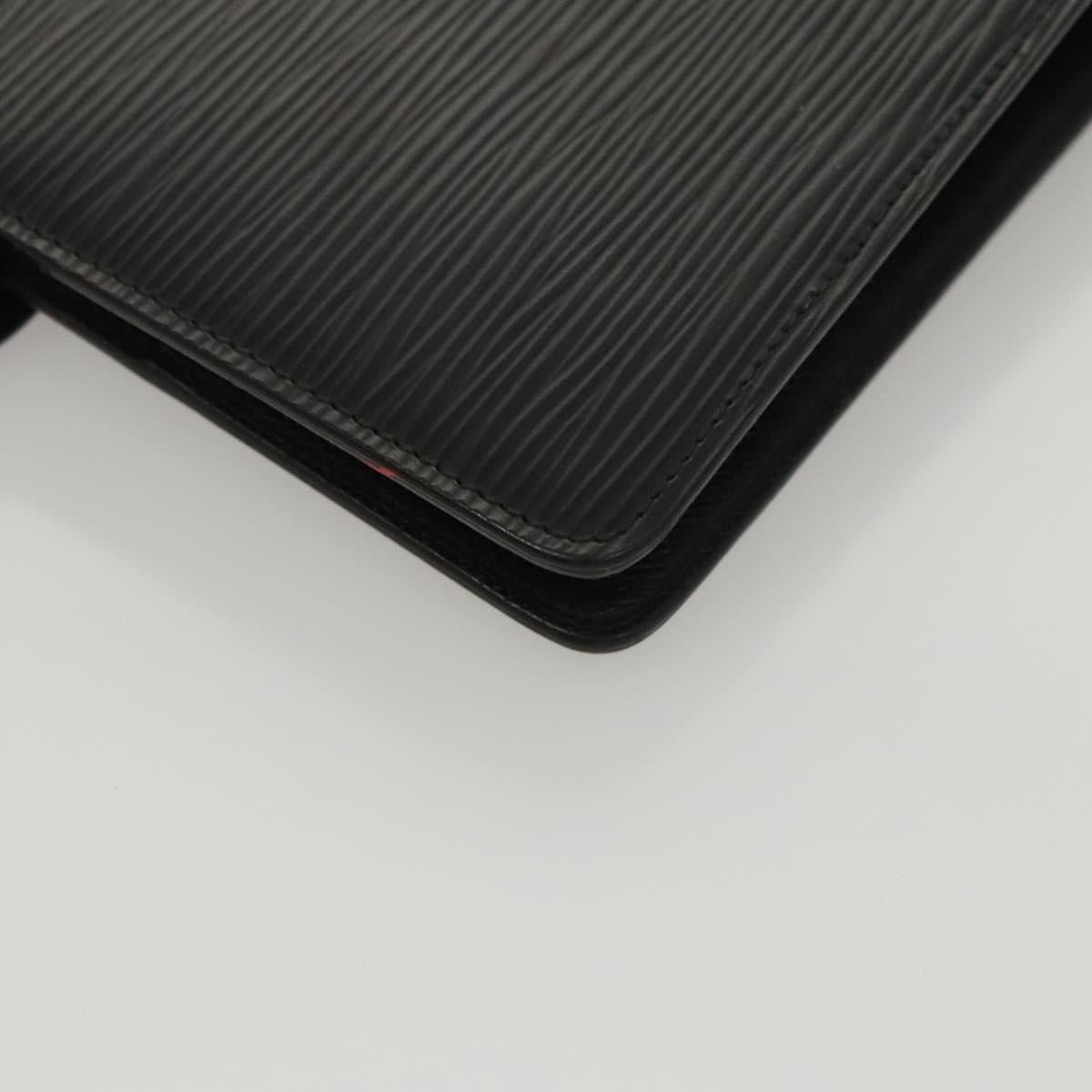LOUIS VUITTON Epi Agenda MM Day Planner Cover Black R20042 LV Auth ac3764