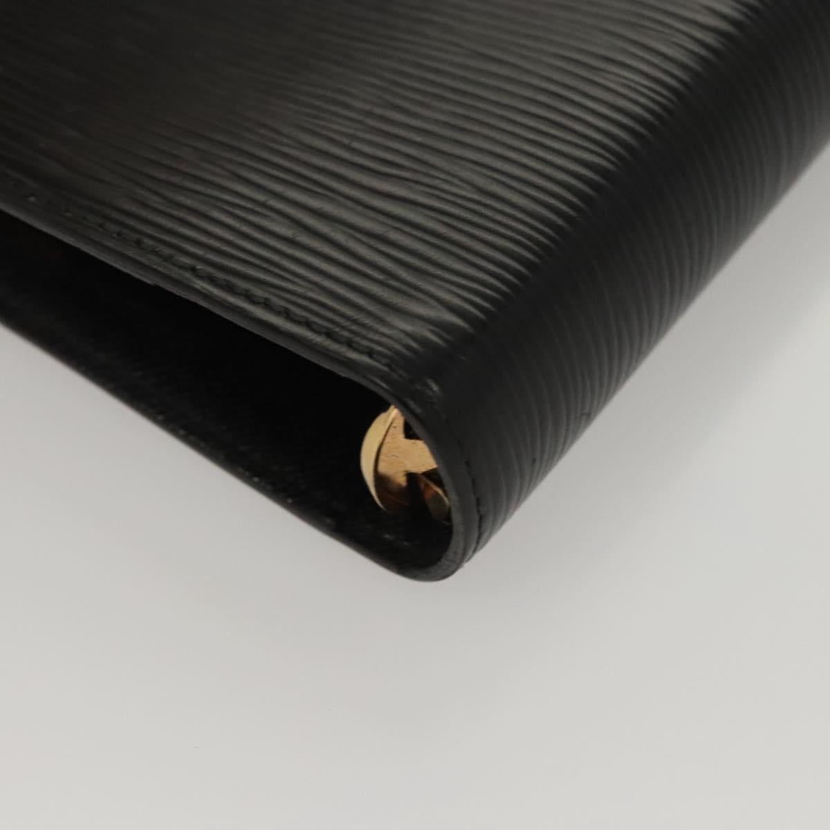 LOUIS VUITTON Epi Agenda MM Day Planner Cover Black R20042 LV Auth ac3764