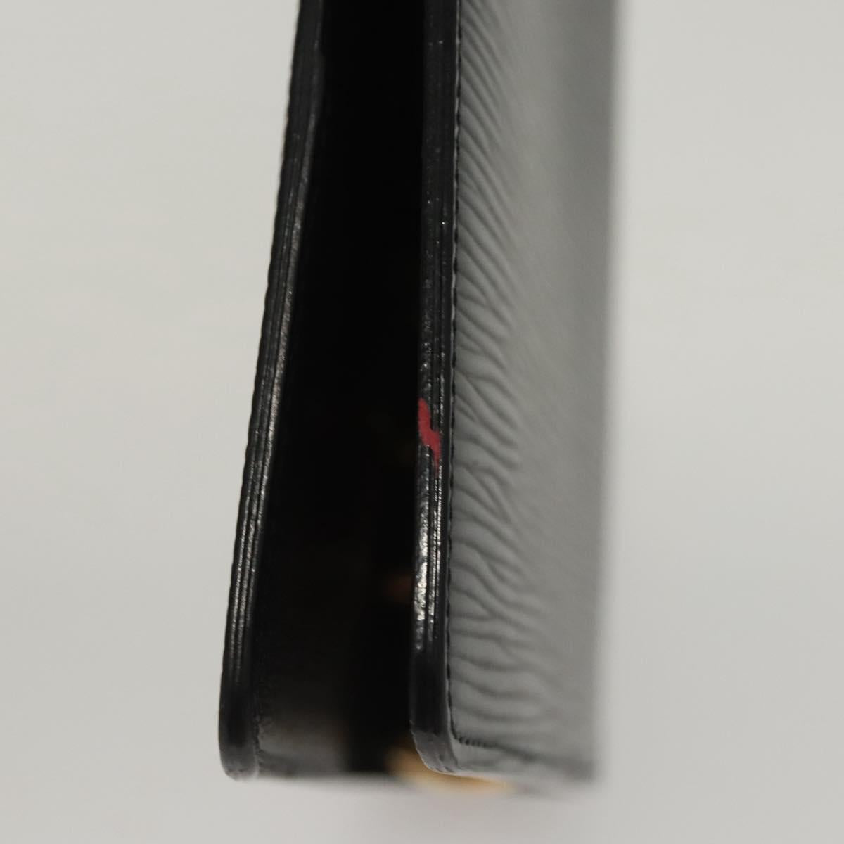 LOUIS VUITTON Epi Agenda MM Day Planner Cover Black R20042 LV Auth ac3764