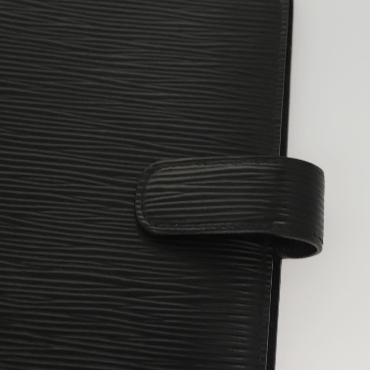 LOUIS VUITTON Epi Agenda MM Day Planner Cover Black R20042 LV Auth ac3764