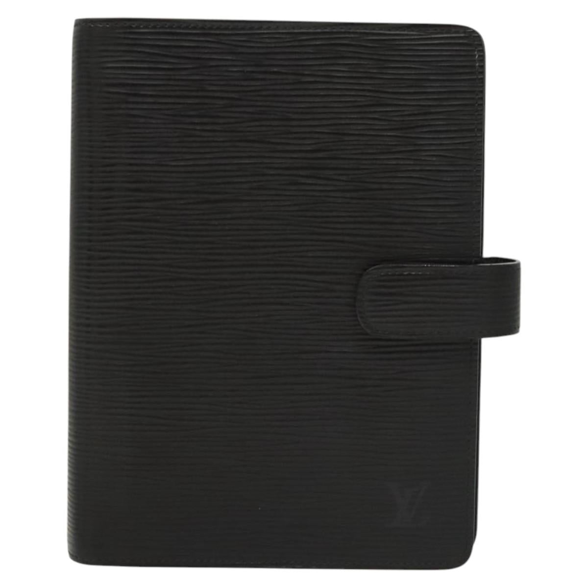 LOUIS VUITTON Epi Agenda MM Day Planner Cover Black R20042 LV Auth ac3764