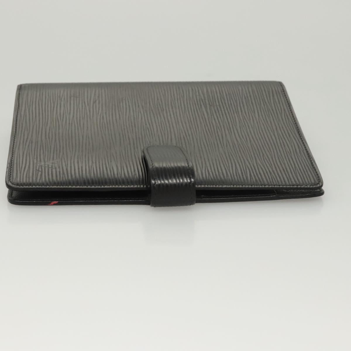LOUIS VUITTON Epi Agenda MM Day Planner Cover Black R20042 LV Auth ac3764