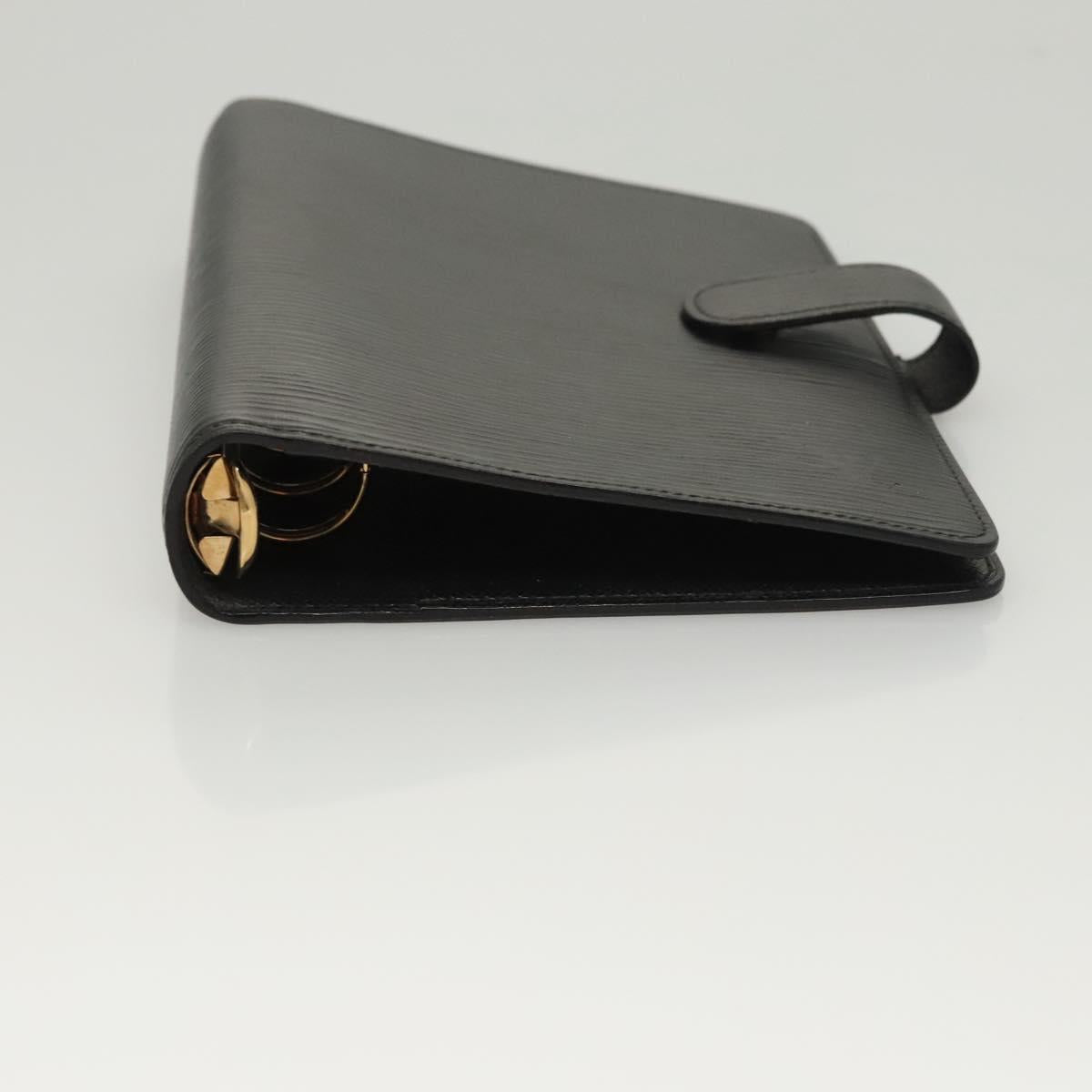 LOUIS VUITTON Epi Agenda MM Day Planner Cover Black R20042 LV Auth ac3764