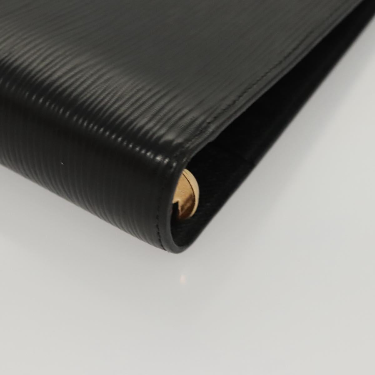 LOUIS VUITTON Epi Agenda MM Day Planner Cover Black R20042 LV Auth ac3764