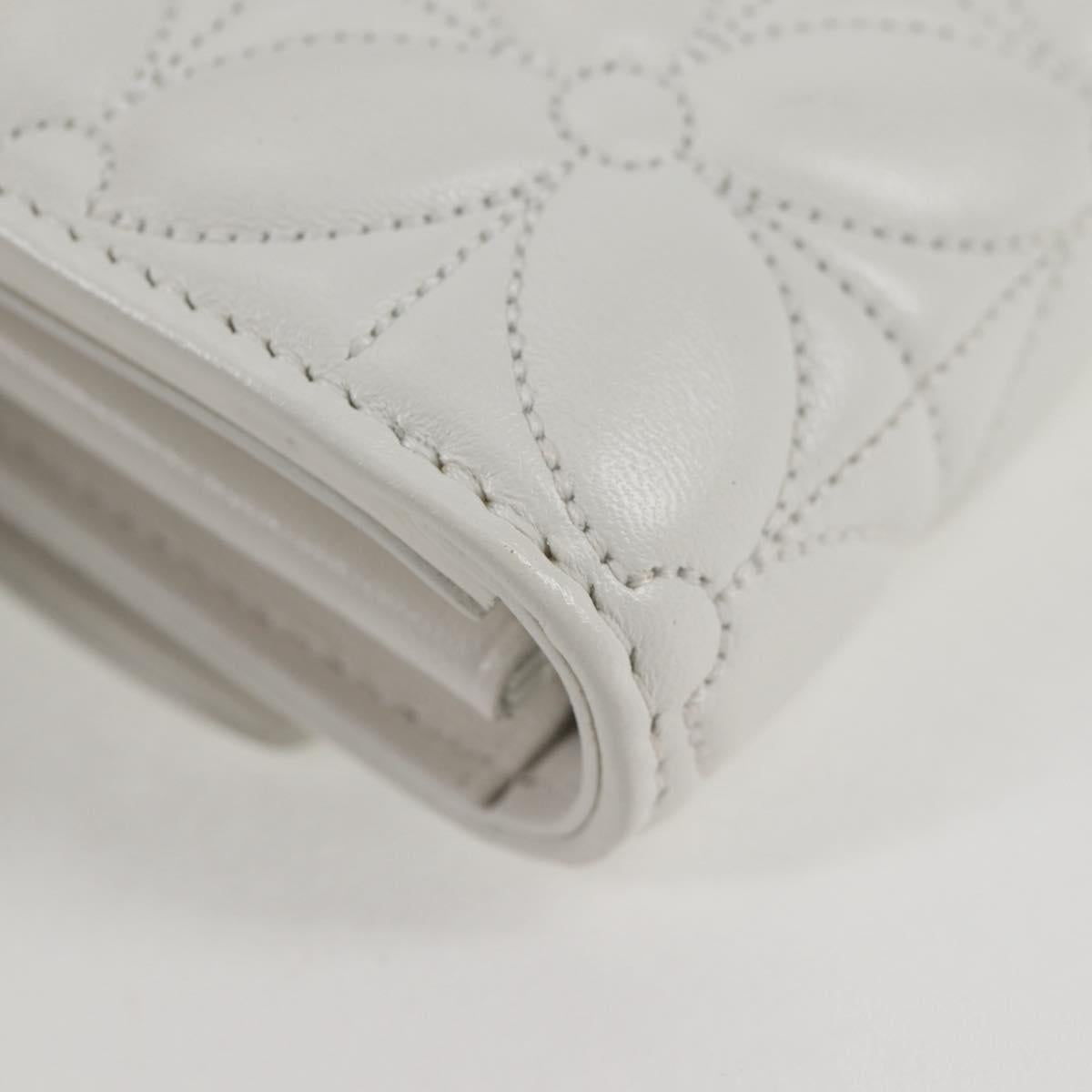 LOUIS VUITTON Flower Portefeuille Capsine Wallet White M11417 LV Auth ac3766SAM