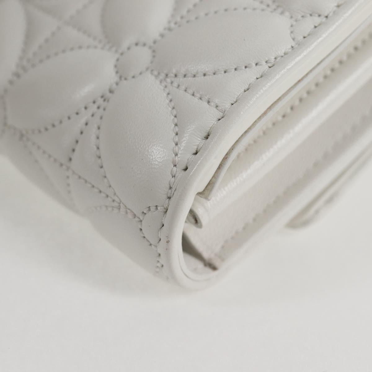 LOUIS VUITTON Flower Portefeuille Capsine Wallet White M11417 LV Auth ac3766SAM