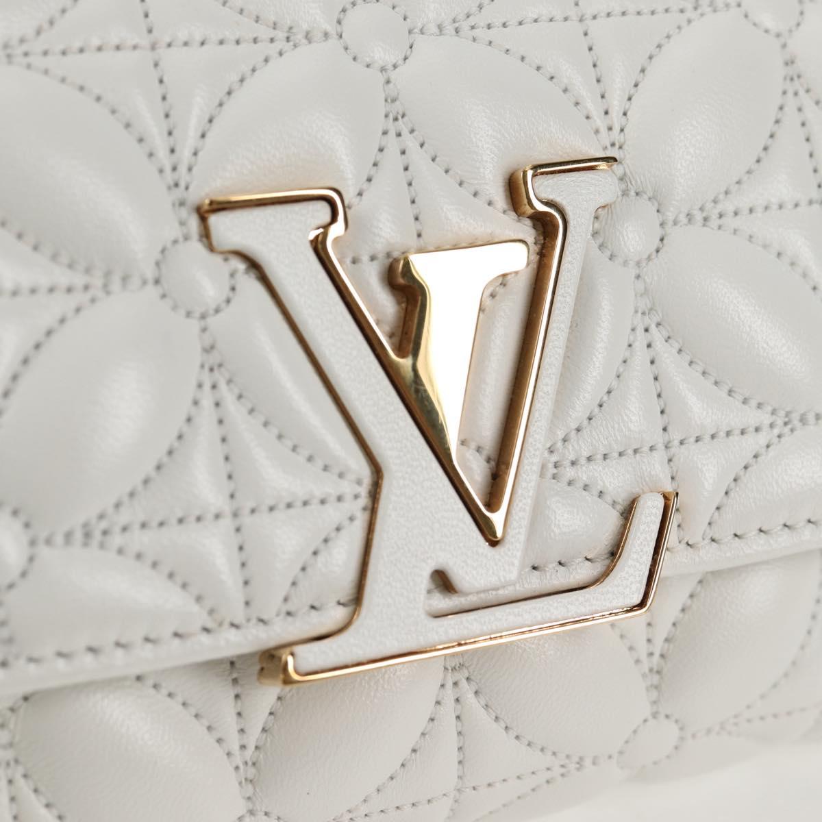 LOUIS VUITTON Flower Portefeuille Capsine Wallet White M11417 LV Auth ac3766SAM