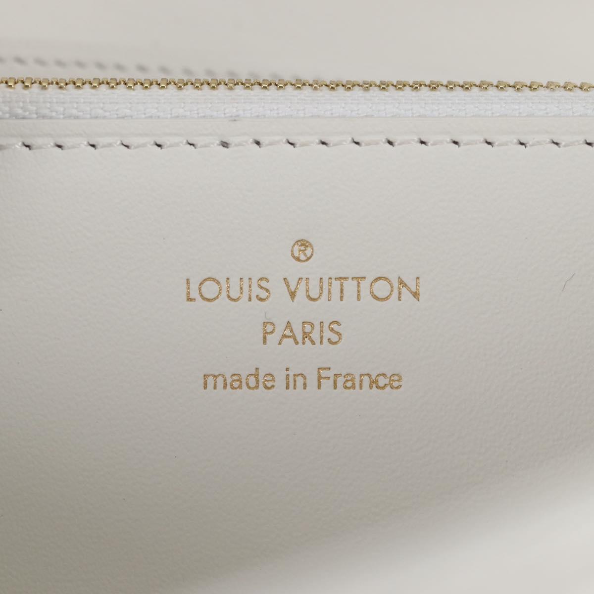 LOUIS VUITTON Flower Portefeuille Capsine Wallet White M11417 LV Auth ac3766SAM