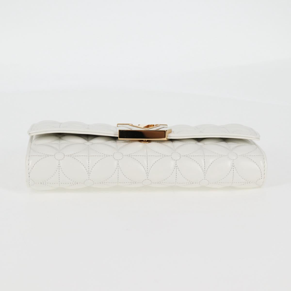 LOUIS VUITTON Flower Portefeuille Capsine Wallet White M11417 LV Auth ac3766SAM
